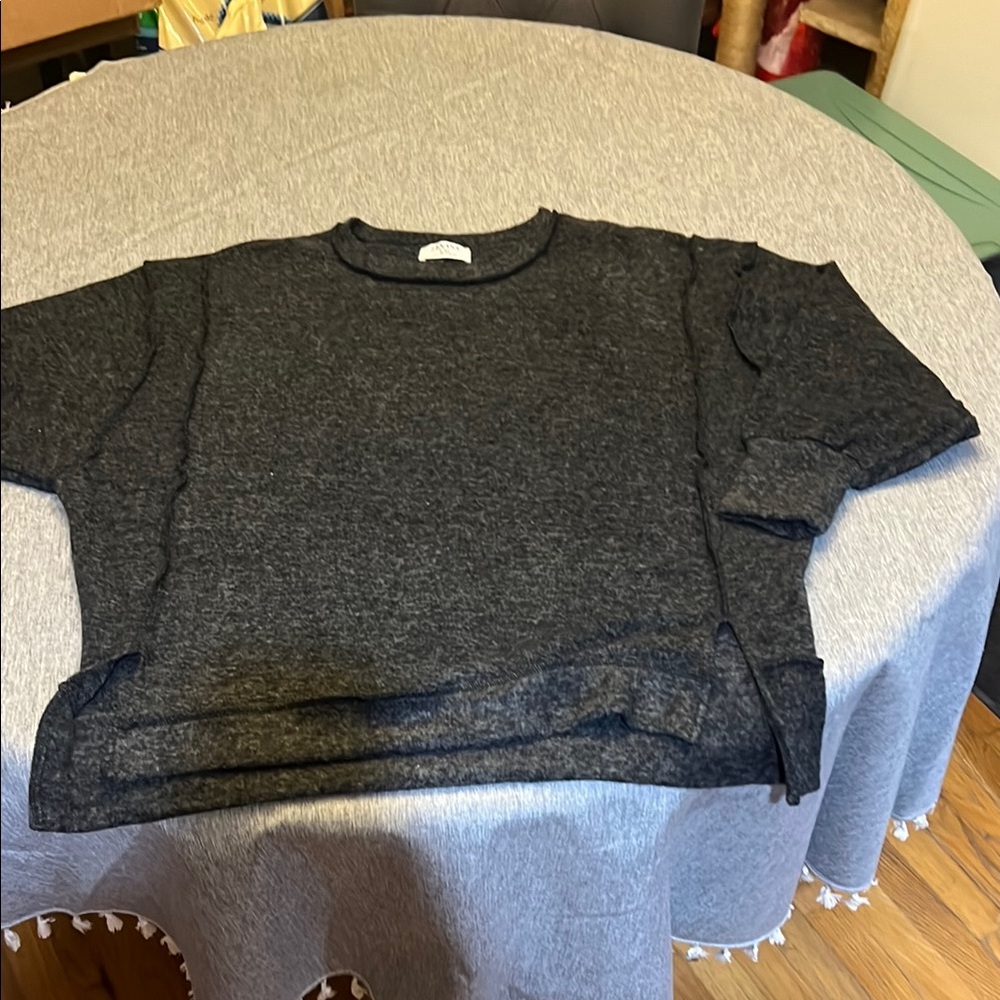 Zenana Charcoal Knit Top